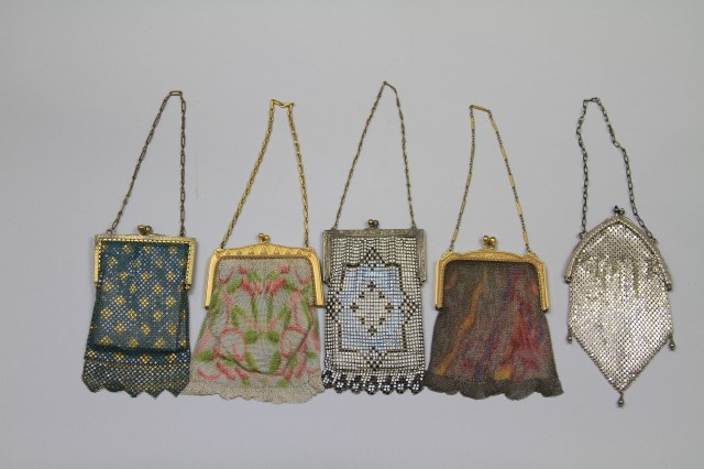 LOT OF FIVE ANTIQUE PURSES Group of