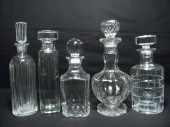 Lot of five assorted crystal d
