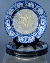 Lot of five Dedham pottery pla