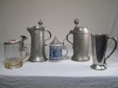 Lot of five German beer steins