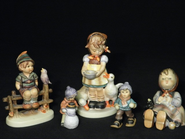 Lot of five German Porcelain Hummel