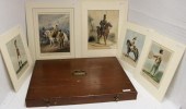 LOT OF FIVE HAND COLORED 19TH
