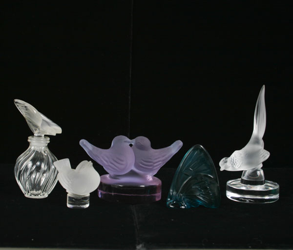Lot of five pieces of Lalique