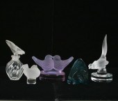 Lot of five pieces of Lalique
