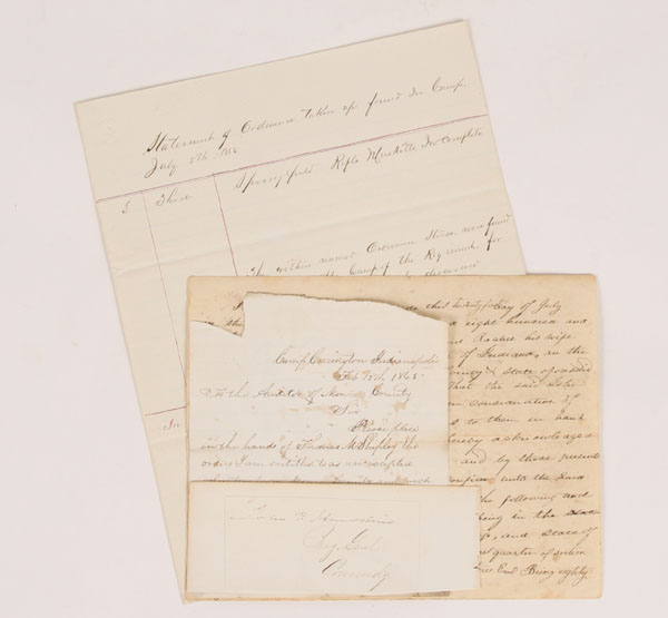 Lot of four 1800's signatures; 1829