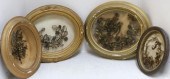 LOT OF FOUR 19TH CENTURY HAIR