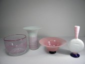 Lot of four assorted art glass
