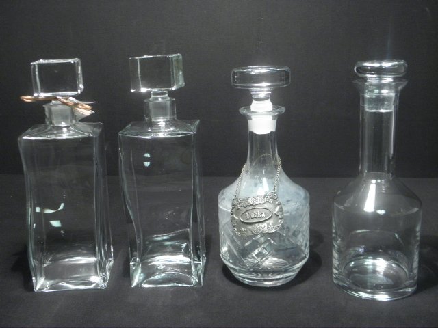 Lot of four assorted crystal and