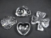 Lot of four assorted crystal p