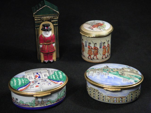 Lot of four assorted enameled