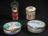 Lot of four assorted enameled