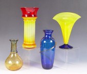 LOT OF FOUR BLENKO ART GLASS V