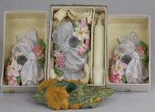 LOT OF FOUR FLOWER CANDLESTICK