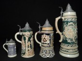 Lot of four German porcelain b