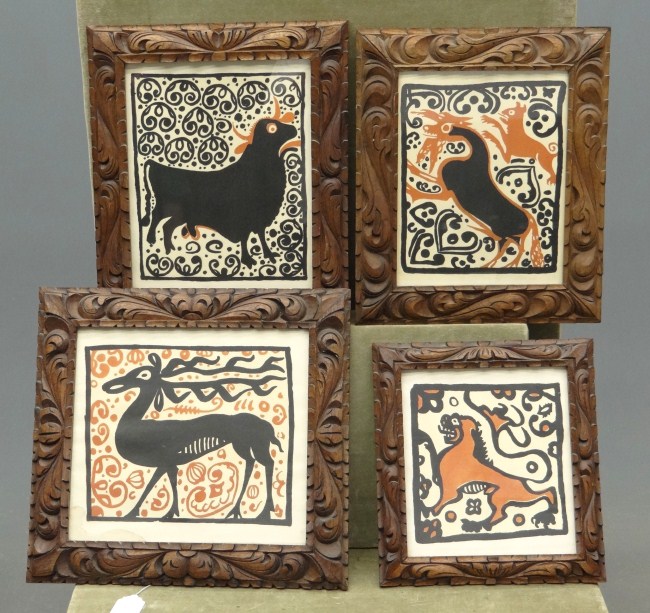 Lot of four Indonesian prints.