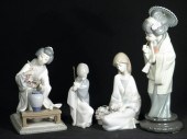 Lot of four Lladro Spanish por