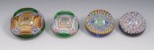 LOT OF FOUR PERTHSHIRE PAPERWE