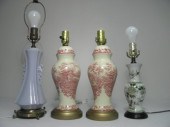 Lot of four porcelain and cera