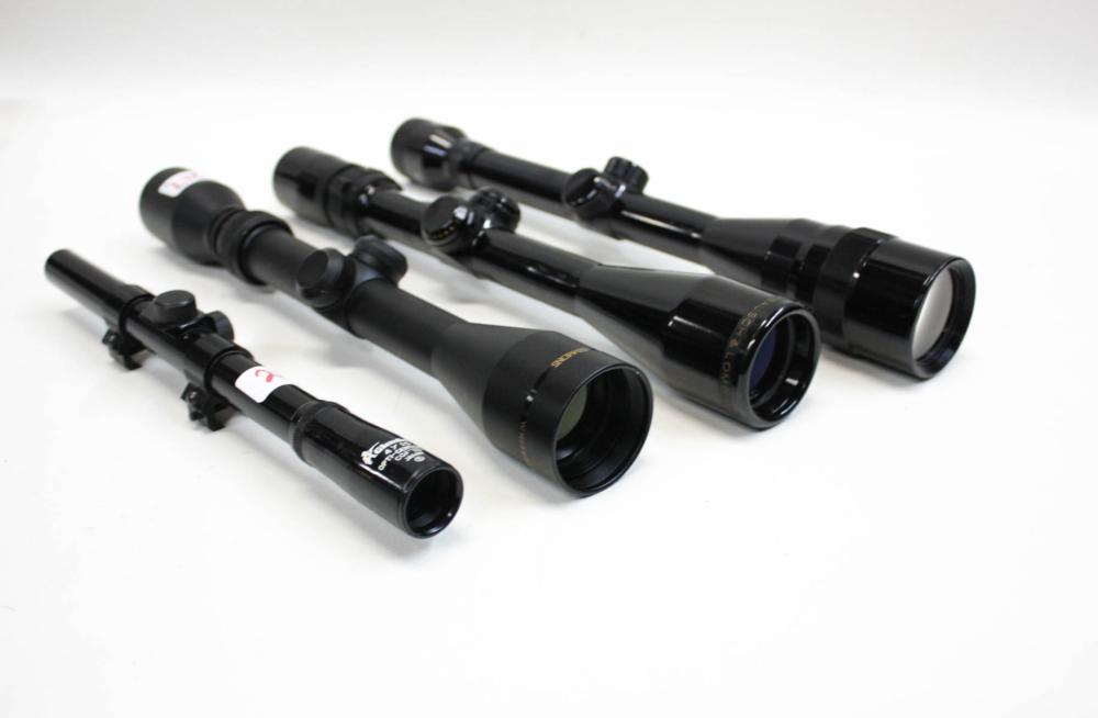 LOT OF FOUR RIFLE SCOPESLOT OF FOUR
