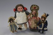 LOT OF FOUR SMALL DOLLS Larges