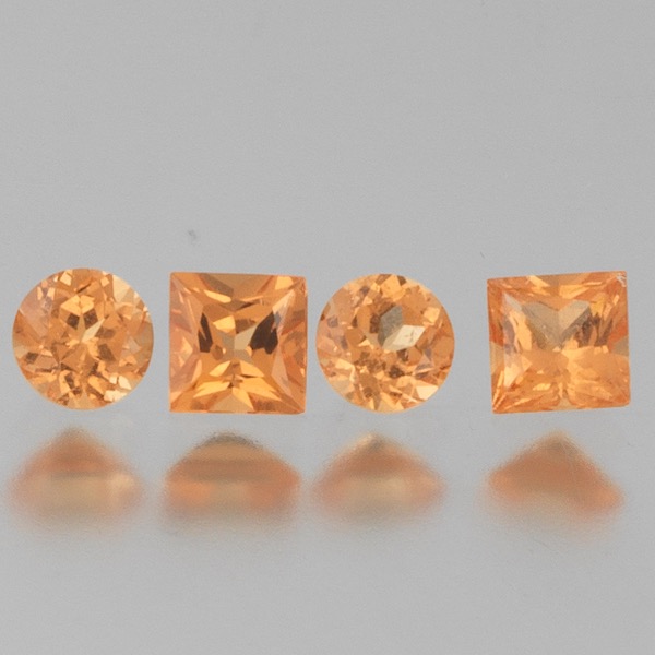 LOT OF FOUR SPESSARTITE GARNET