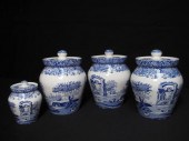 Lot of four Spode canisters. I