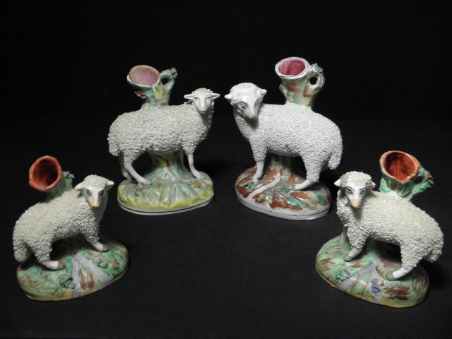 Lot of four Staffordshire