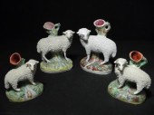 Lot of four Staffordshire shee