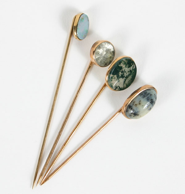 Lot of four Victorian stick pins in