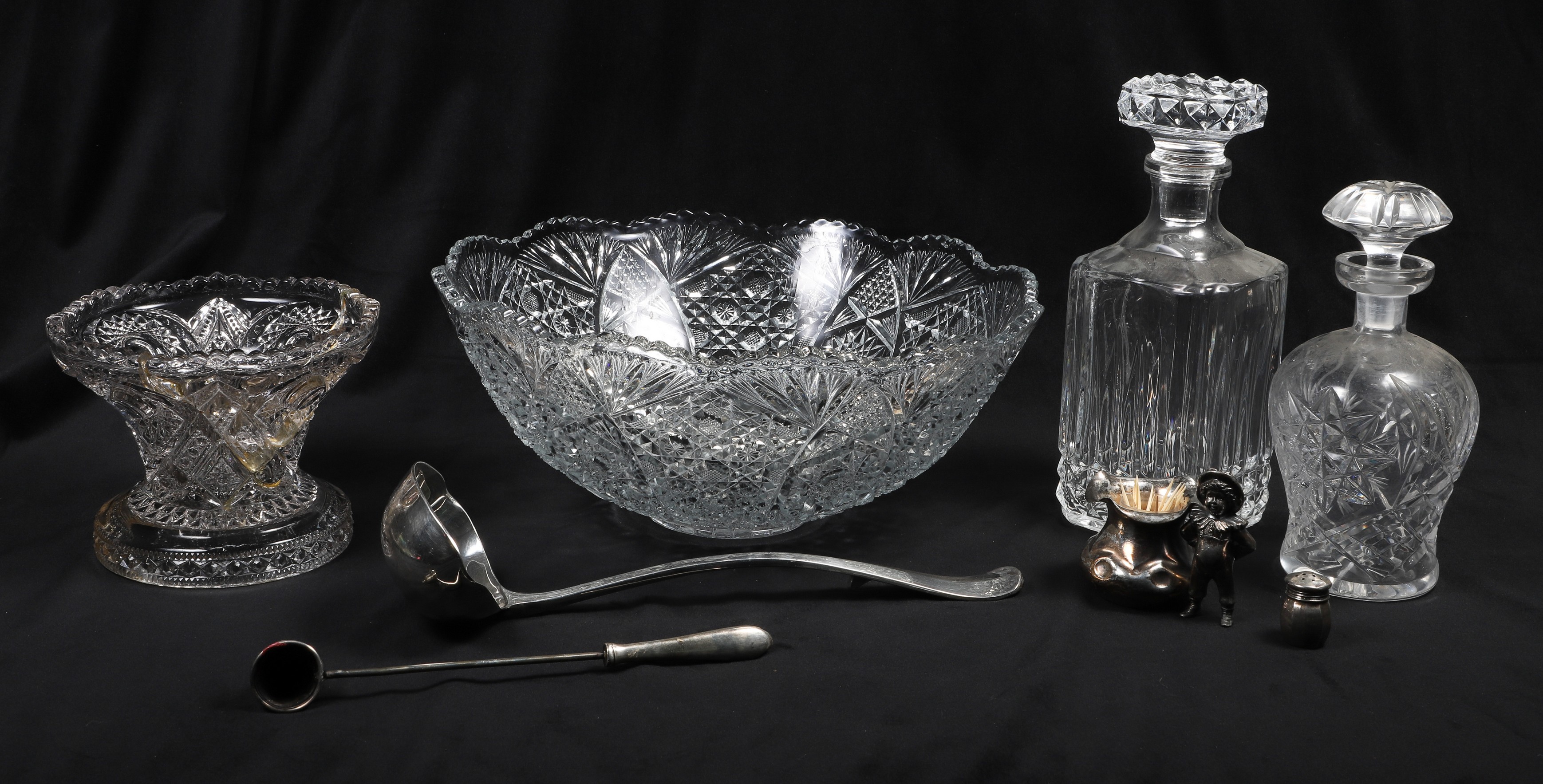 Lot of glass & silver, c/o sterling