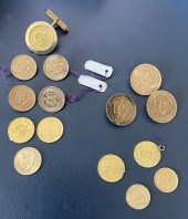 LOT OF GOLD COINS AND COIN JEW
