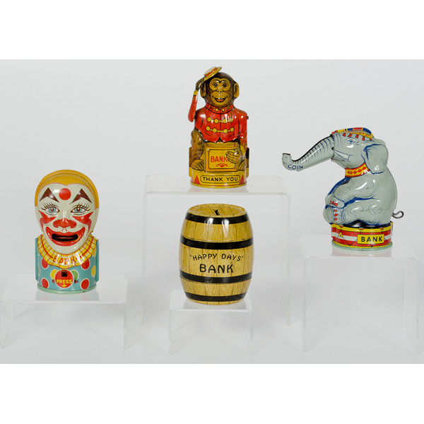 Lot of J. Chein & Co. Tin Banks Lot