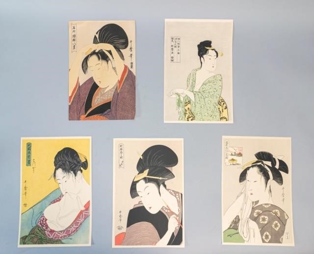 LOT OF KITAGAWA UTAMARO RECUT
