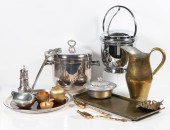 Lot of metal items, including
