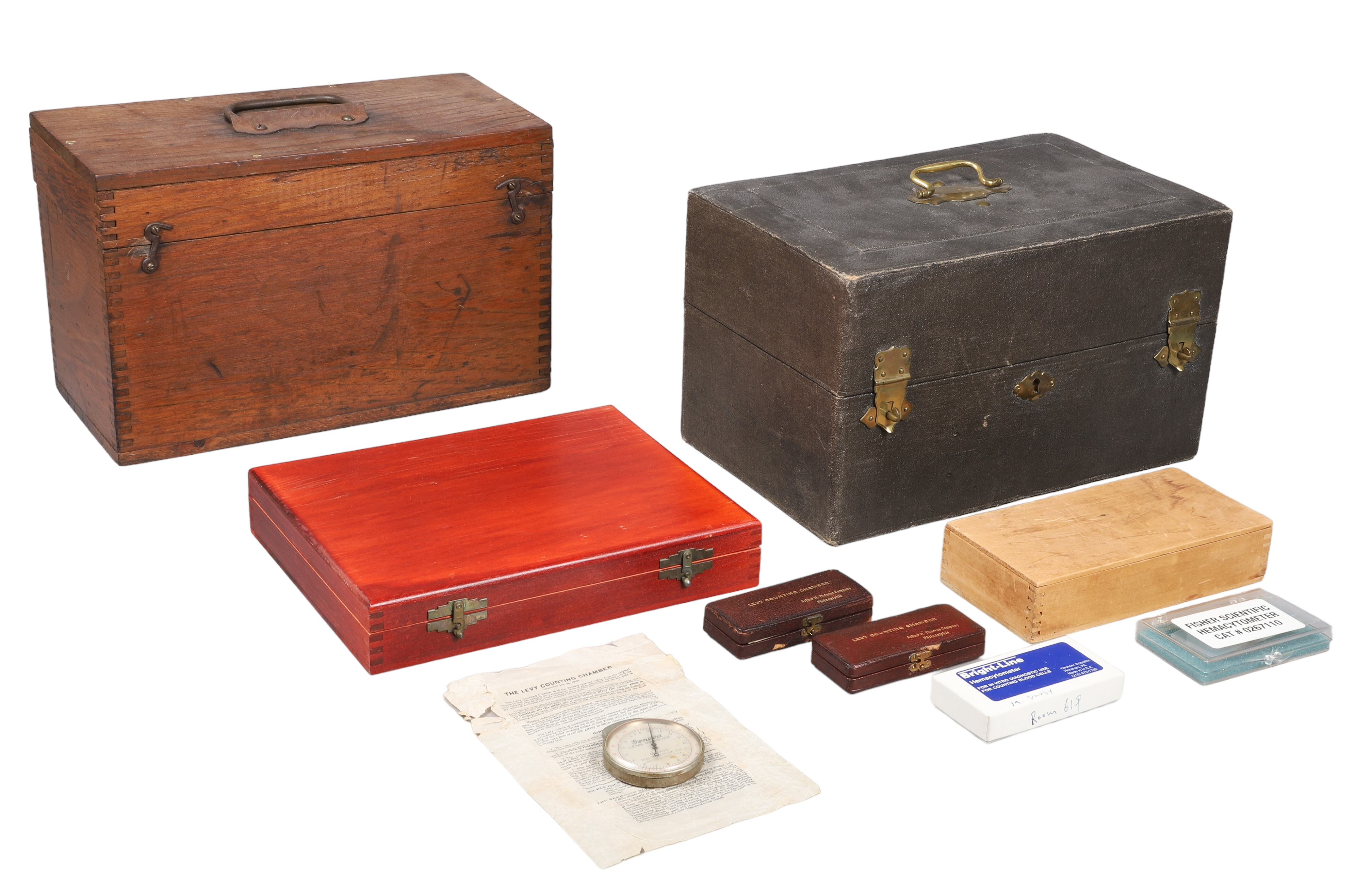 Lot of microscope slides & boxes,