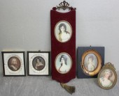 Lot of Miniature Portraits.On