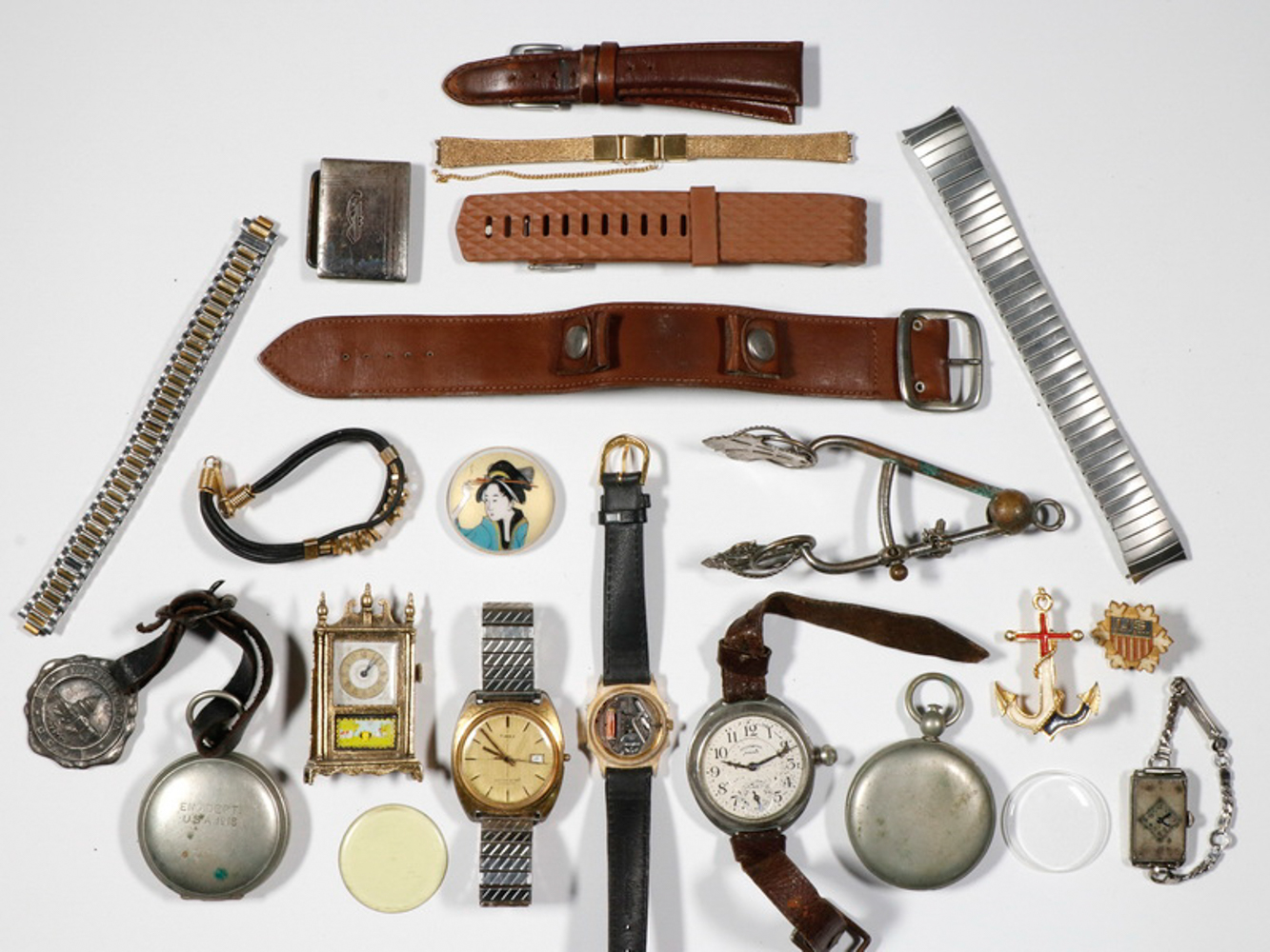 LOT OF MISC. WATCH PARTS Bag lot of