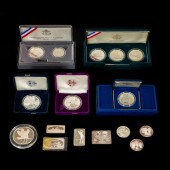 LOT OF MOSTLY US SILVER COMMEM