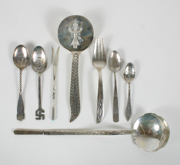 Lot of Native American silver