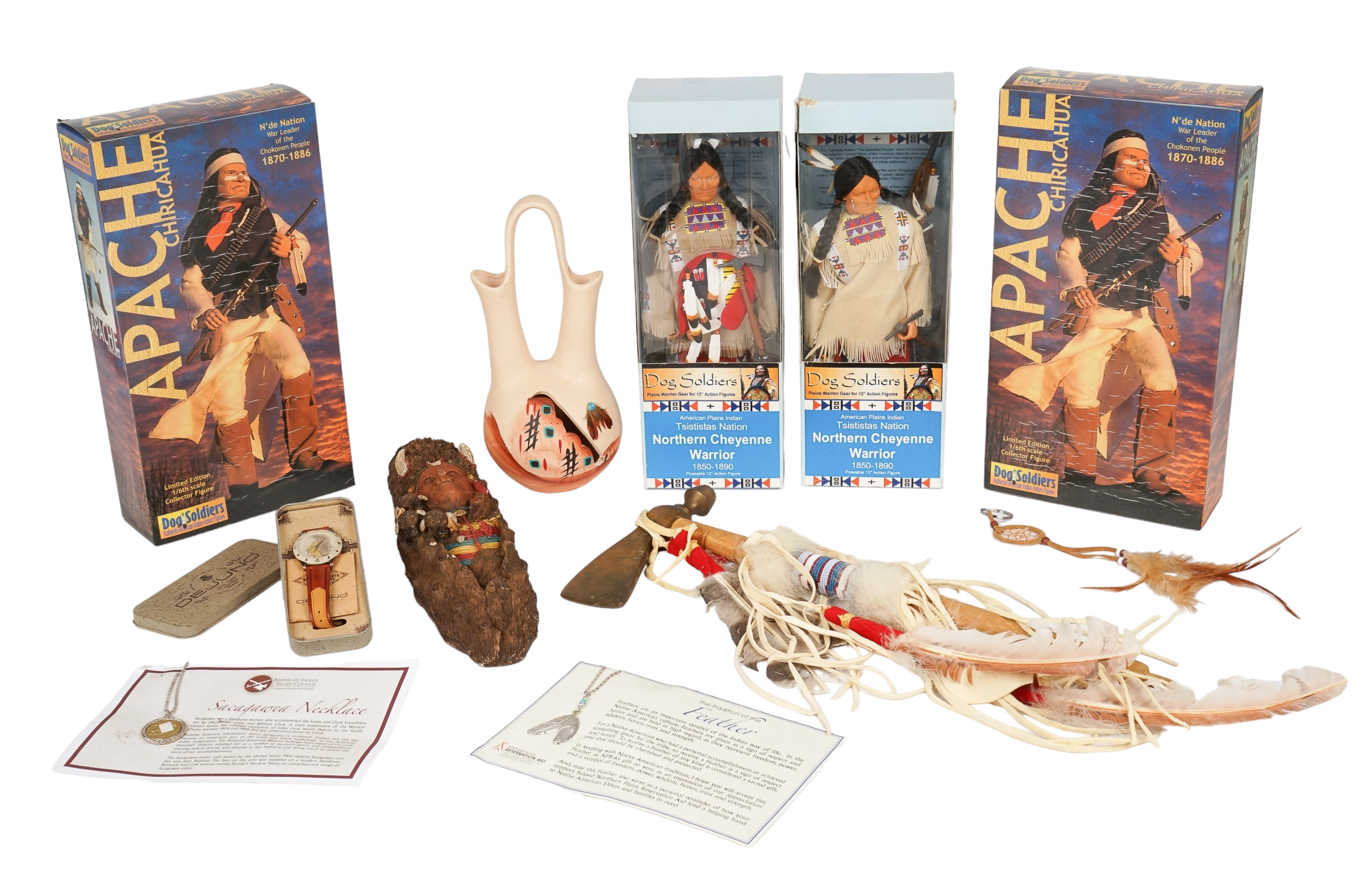 Lot of Native American theme items,