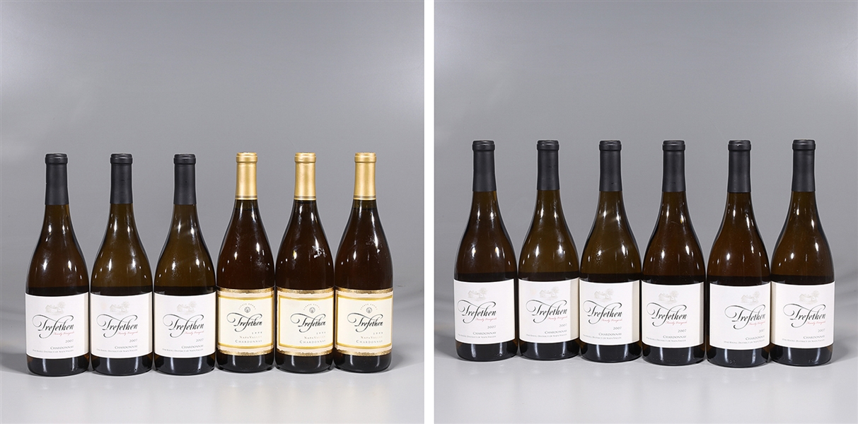 Lot of nine bottles of Trefethen