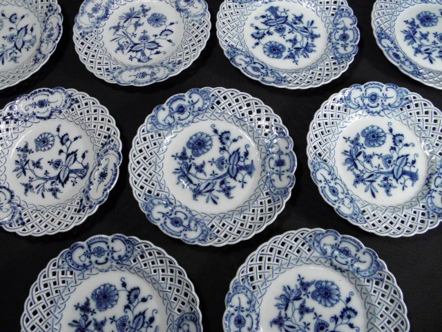 Lot of nine Meissen and other