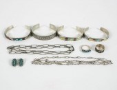 Lot of nine pieces Native Amer