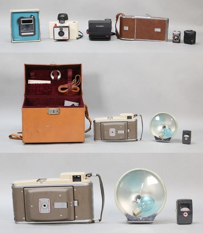 LOT OF POLAROID CAMERAS AND