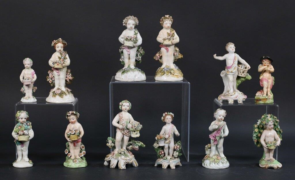 LOT OF PORCELAIN CHERUBS &