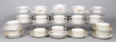 Lot of porcelain cream soup bo