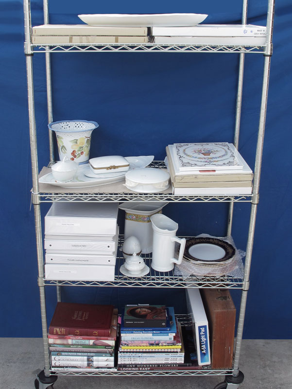 LOT OF PORCELAIN PAINTING SUPPLIES: