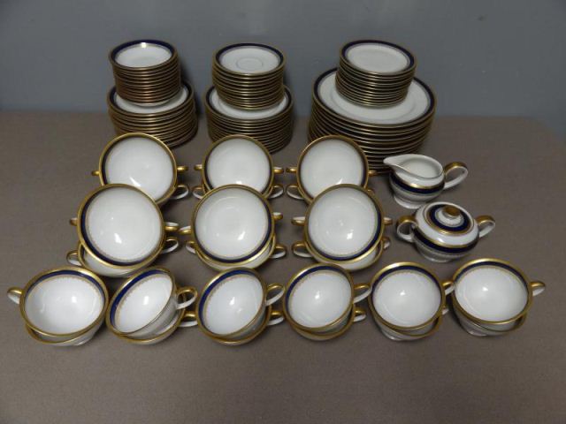 Lot of Rosenthal Blue & Gilt