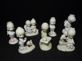 Lot of seven porcelain ''Preci