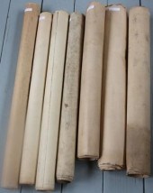 LOT OF SEVEN ROLL UP CHARTS, T